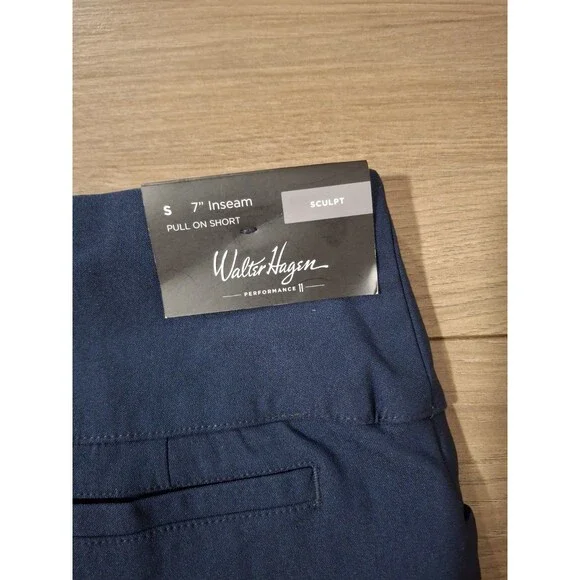 Walter Hagen Womens Sculpt 7'' Golf Shorts Dark Navy Small New Performance Activ - Picture 4 of 7